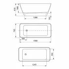 Volně stojící moderní design koupelny lesklý bílý nebo mat - tvář Viadurini