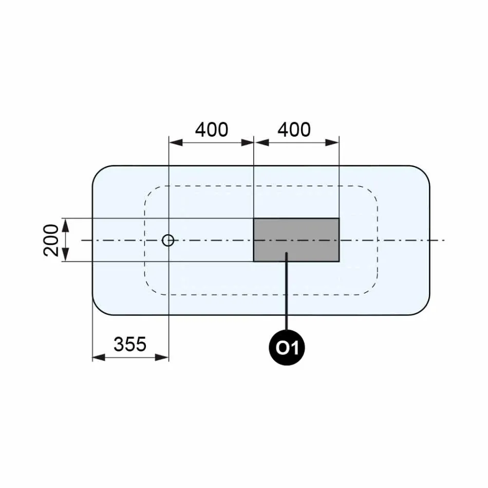 Volně stojící moderní design koupelny lesklý bílý nebo mat - tvář Viadurini