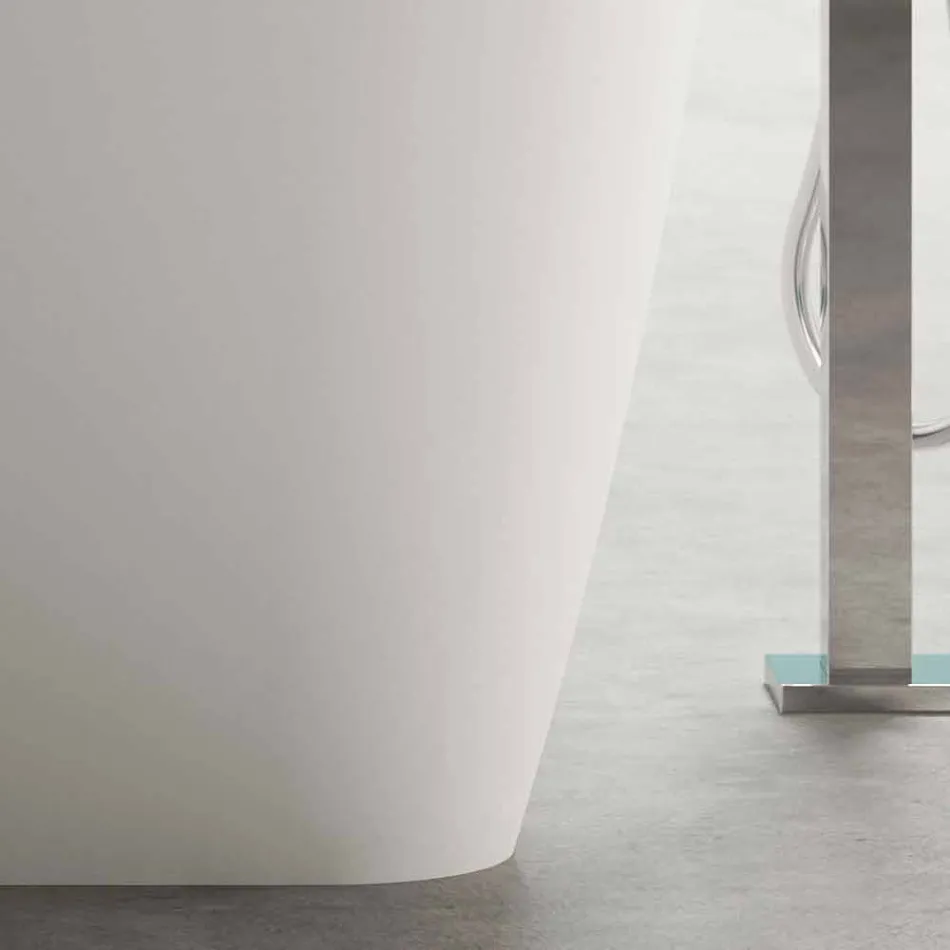 Volně stojící moderní design koupelny lesklý bílý nebo mat - tvář Viadurini