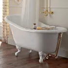 Vintage volně stojící vana v bílé litině vyrobené v Itálii - Paulina Viadurini