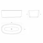 Designová volně stojící vana vyrobená v Itálii, Dongo Viadurini