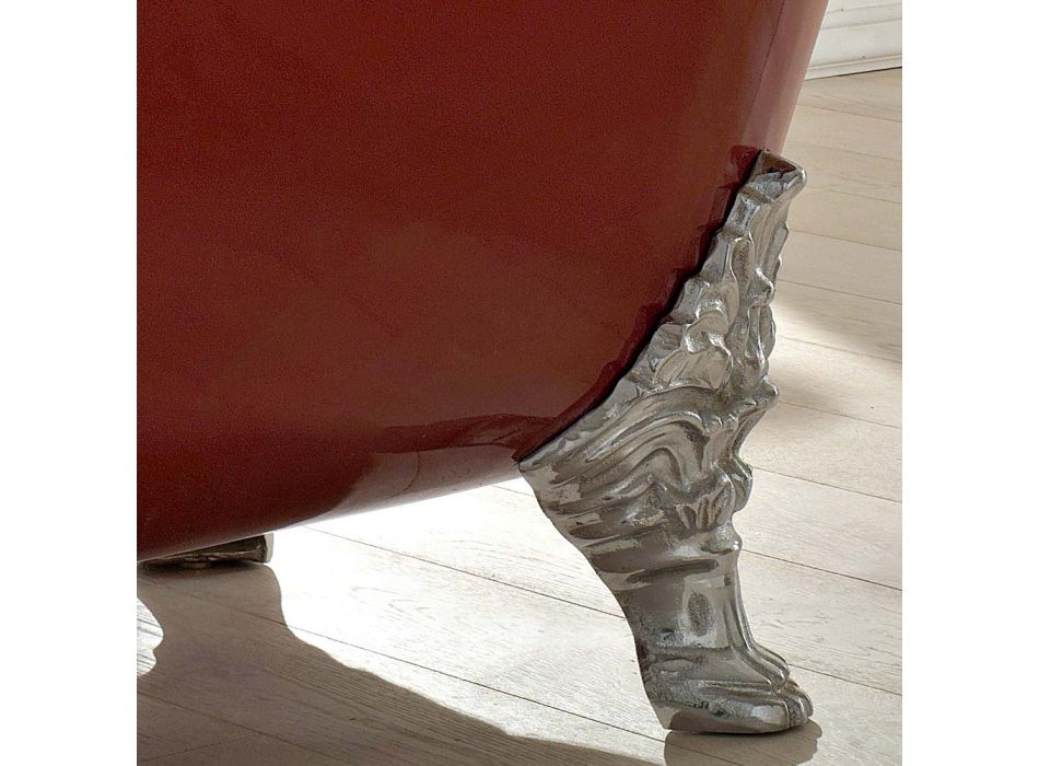 Vintage volně stojící vana s litinovými nohami, vyrobené v Itálii - Naike Viadurini