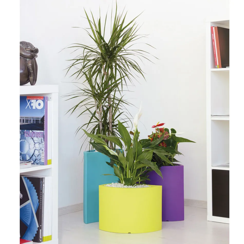 Modulární vázy z barevného polyetylenu Made in Italy 3 kusy - Flows Viadurini