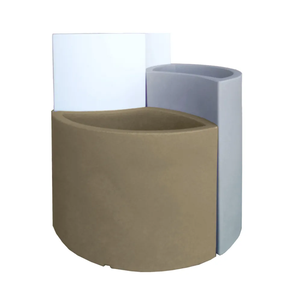 Modulární vázy z barevného polyetylenu Made in Italy 3 kusy - Flows Viadurini