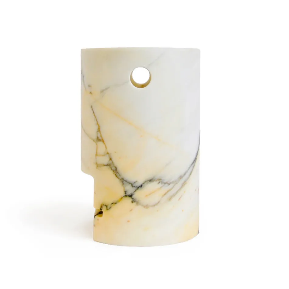 Váza ve tvaru obličeje ze saténového mramoru Made in Italy - Asahi Viadurini