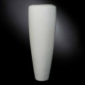 Vysoká řemeslná váza v matně bílé keramice vyrobená v Itálii - Capuano
