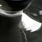 Vysoká vnitřní váza z bílého a průhledného skla vyrobená v Itálii - Clodino Viadurini