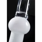 Vysoká vnitřní váza z průhledného a bílého skla vyrobená v Itálii - Ludovico Viadurini