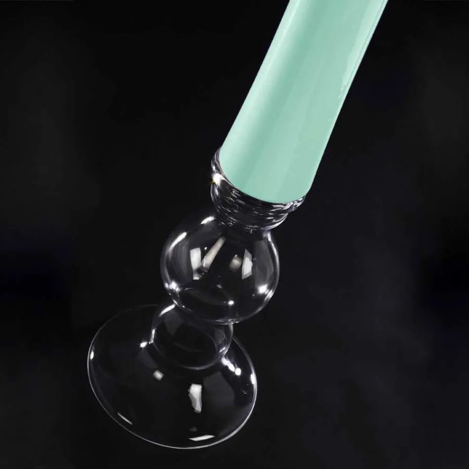 Vysoká dekorativní váza z barevného skla vyrobená v Itálii - Singapuru Viadurini