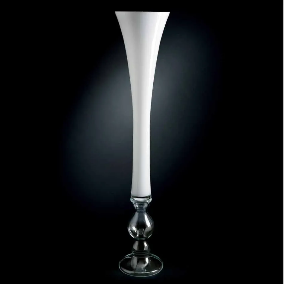 Vysoká dekorativní váza z barevného skla vyrobená v Itálii - Singapuru Viadurini