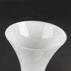 Vysoká dekorativní váza z průhledného a bílého skla vyrobená v Itálii - Gondo Viadurini