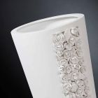 Vysoká bílá keramická váza s ručně vyráběnou italskou dekorací - Calisto Viadurini