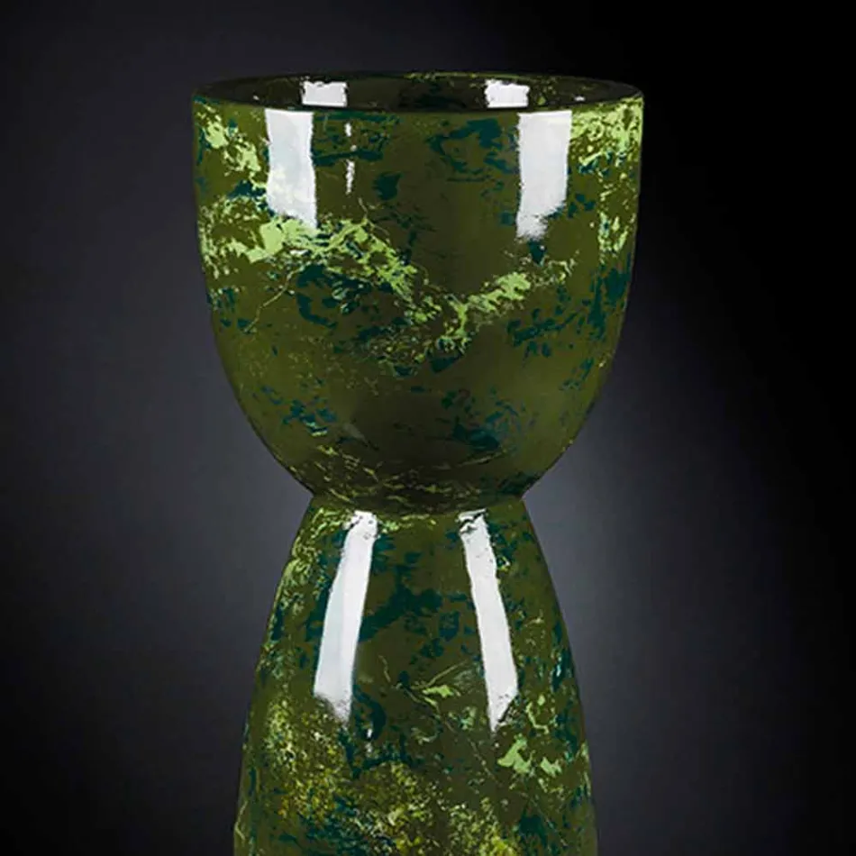 Vysoká váza z polyethylenu s povrchem z mramoru nebo briaru vyrobená v Itálii - Renata Viadurini