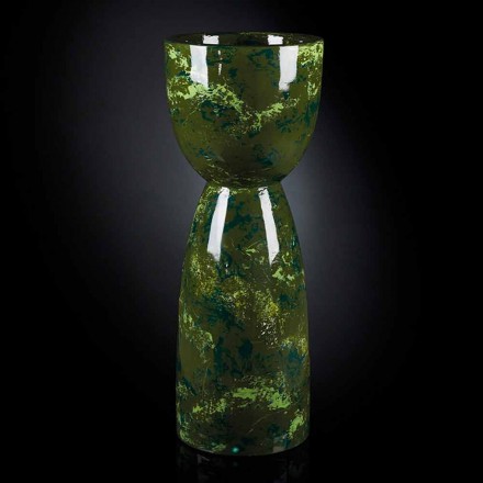 Vysoká váza z polyethylenu s povrchem z mramoru nebo briaru vyrobená v Itálii - Renata Viadurini