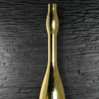 Moderní vysoká váza v provedení Resin Gold nebo Silver Leaf Made in Italy - Quartz Viadurini