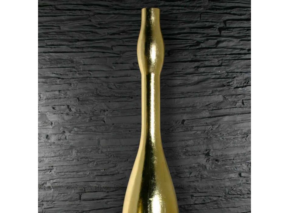 Moderní vysoká váza v provedení Resin Gold nebo Silver Leaf Made in Italy - Quartz Viadurini