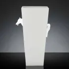 Vysoká vnitřní váza v bílé keramické ručně vyrobené v Itálii - Jacky Viadurini