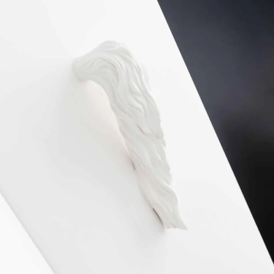 Vysoká vnitřní váza v bílé keramické ručně vyrobené v Itálii - Jacky Viadurini