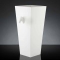 Vysoká vnitřní váza v bílé keramické ručně vyrobené v Itálii - Jacky