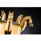 Vysoká vnitřní váza z bílého keramiky nebo lesklého zlata vyrobená v Itálii - Jacky Viadurini