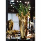 Vysoká vnitřní váza z bílého keramiky nebo lesklého zlata vyrobená v Itálii - Jacky Viadurini
