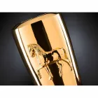 Vysoká vnitřní váza v keramickém zlatě, ručně vyráběná v Itálii - Jacky Viadurini