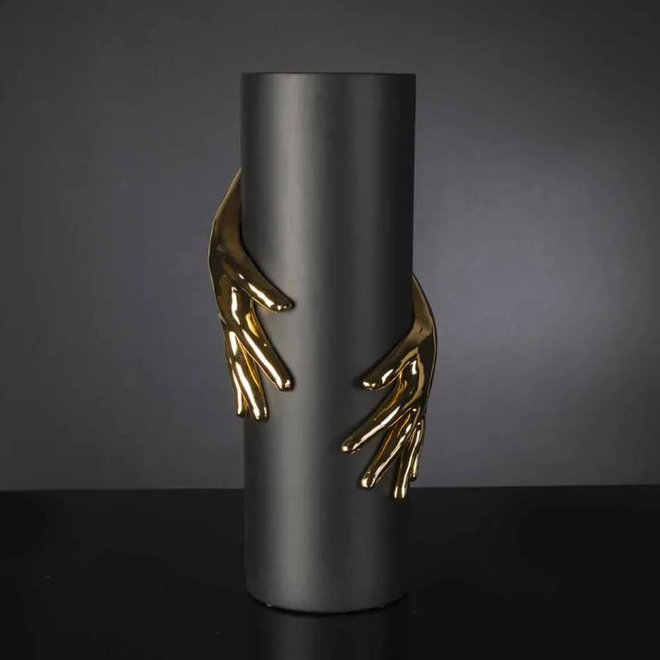 Vysoká vnitřní keramická váza vyrobená ručně v Itálii - Monte Viadurini