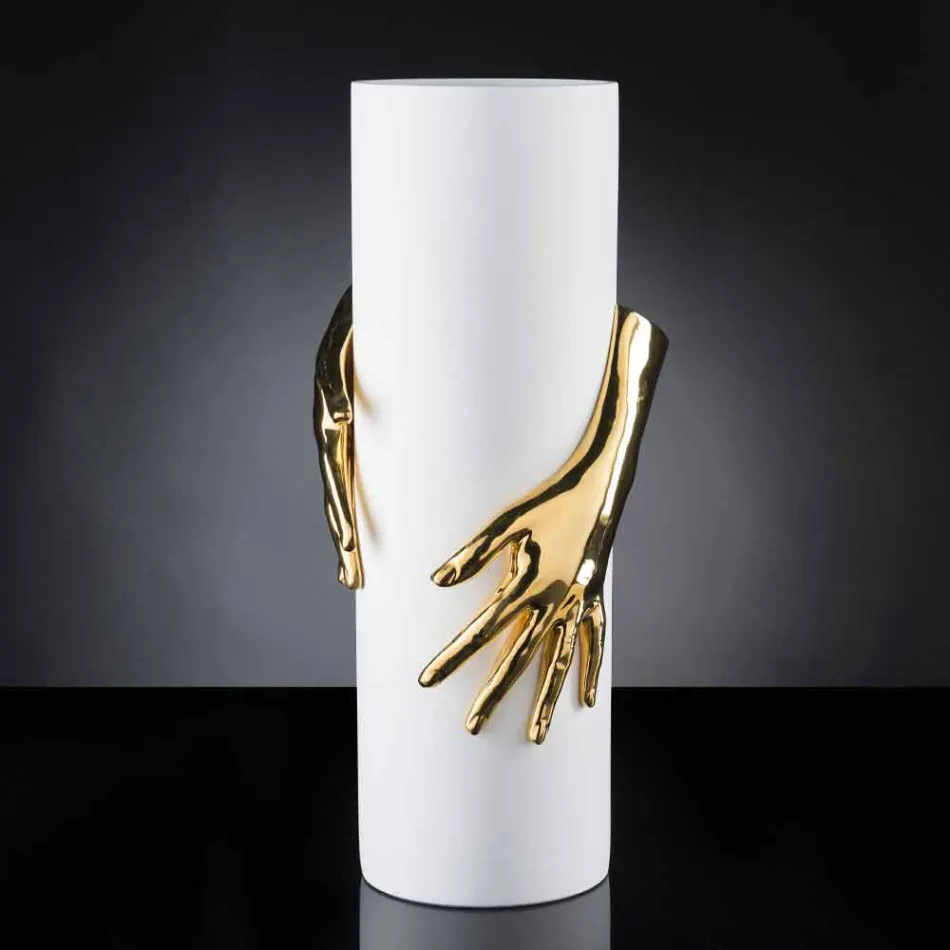 Vysoká vnitřní keramická váza vyrobená ručně v Itálii - Monte Viadurini