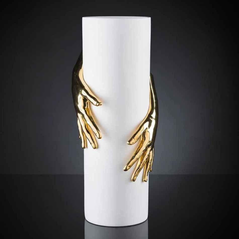 Vysoká vnitřní keramická váza vyrobená ručně v Itálii - Monte Viadurini