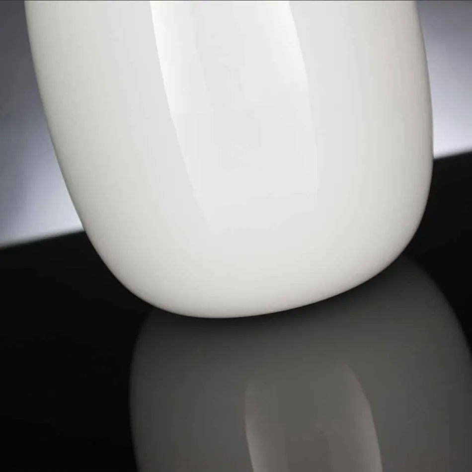 Ručně vyrobená bílá nebo šedá lesklá skleněná váza vyrobená v Itálii - Malindi Viadurini