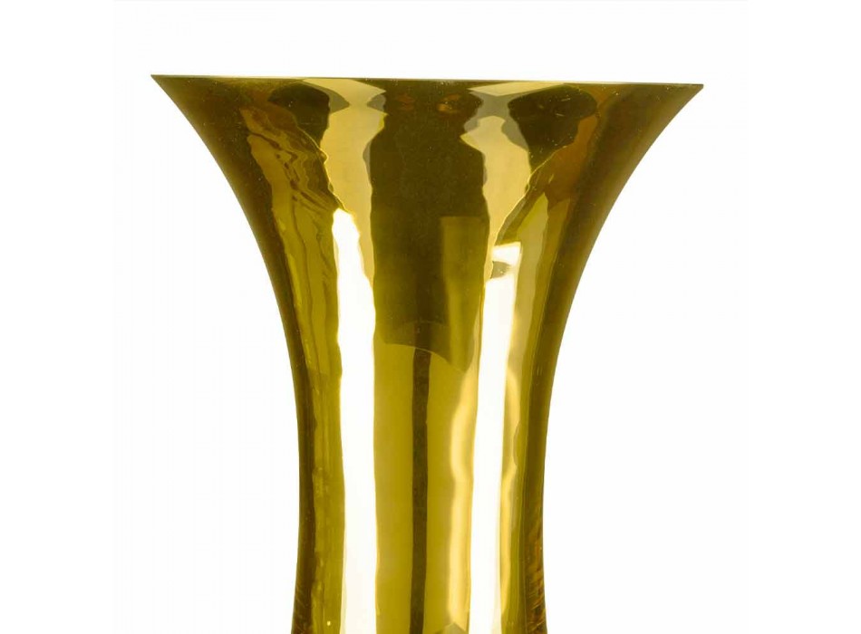 Řemeslná váza z bílého foukaného skla nebo 24k zlata vyrobené v Itálii - Canberra Viadurini