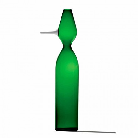 Ručně vyráběná zelená váza z foukaného skla Murano vyrobená v Itálii - Greeny Viadurini