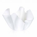 Bílá váza indoor / outdoor konstrukce přehozené Pina, made in Italy
