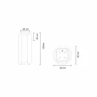 Bílá vnitřní nebo venkovní váza z plastu o 3 velikostech - Gem od Myyour Viadurini