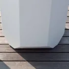 Bílá vnitřní nebo venkovní váza z plastu o 3 velikostech - Gem od Myyour Viadurini