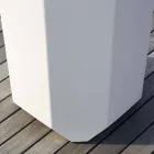 Bílá vnitřní nebo venkovní váza z plastu o 3 velikostech - Gem od Myyour Viadurini