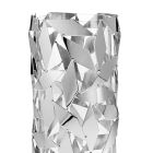Válcová váza ve skle a stříbrném kovu Luxusní geometrické dekorace - Torresi Viadurini