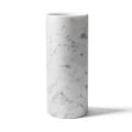 Válcová váza v italském designu Satin White Carrara Marble - Murillo