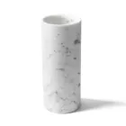 Válcová váza v italském designu Satin White Carrara Marble - Murillo Viadurini