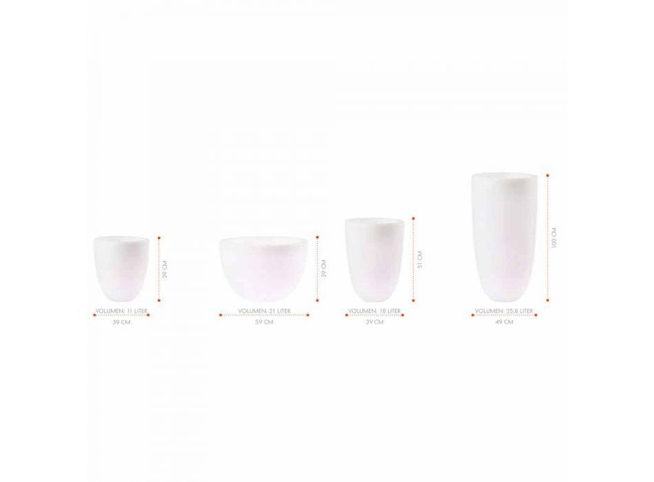 Váza s LED nebo solárním osvětlením Moderní design různých velikostí - Svasostar Viadurini