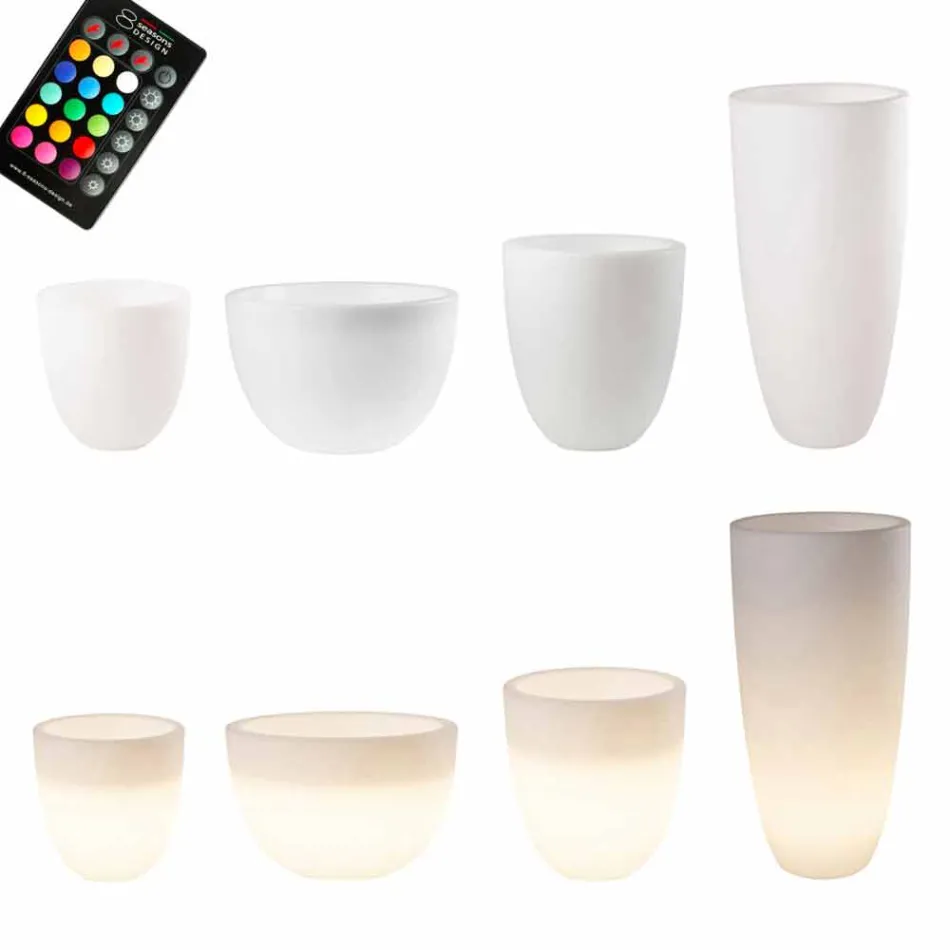 Váza s LED nebo solárním osvětlením Moderní design různých velikostí - Svasostar Viadurini