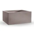 Obdélníková barevná polyetylenová venkovní váza Made in Italy - šedá Viadurini