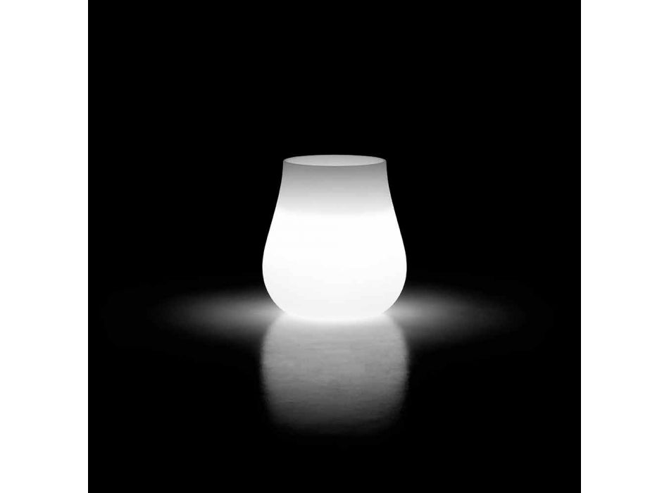 Venkovní svítící designová váza z polyethylenu vyrobená v Itálii - Monita Viadurini