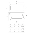 Obdélníková venkovní váza z polyetylenu Made in Italy - Albarone Viadurini