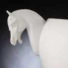 Vnitřní váza z bílé keramiky nebo 24k zlata ručně vyrobená v Itálii - Jacky Viadurini