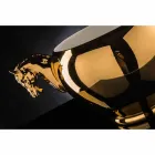 Vnitřní váza z bílé keramiky nebo 24k zlata ručně vyrobená v Itálii - Jacky Viadurini