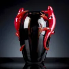 Vnitřní váza z barevného skla s ručně vyrobenými gekony v Itálii - Geco Viadurini