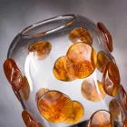 Vnitřní váza ze skla Murano s barevnými detaily Made in Italy - Mirtos Viadurini