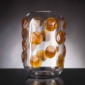 Vnitřní váza ze skla Murano s barevnými detaily Made in Italy - Mirtos