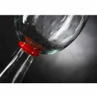 Vnitřní váza ze skla Murano s červenými detaily Made in Italy - Copernicus Viadurini